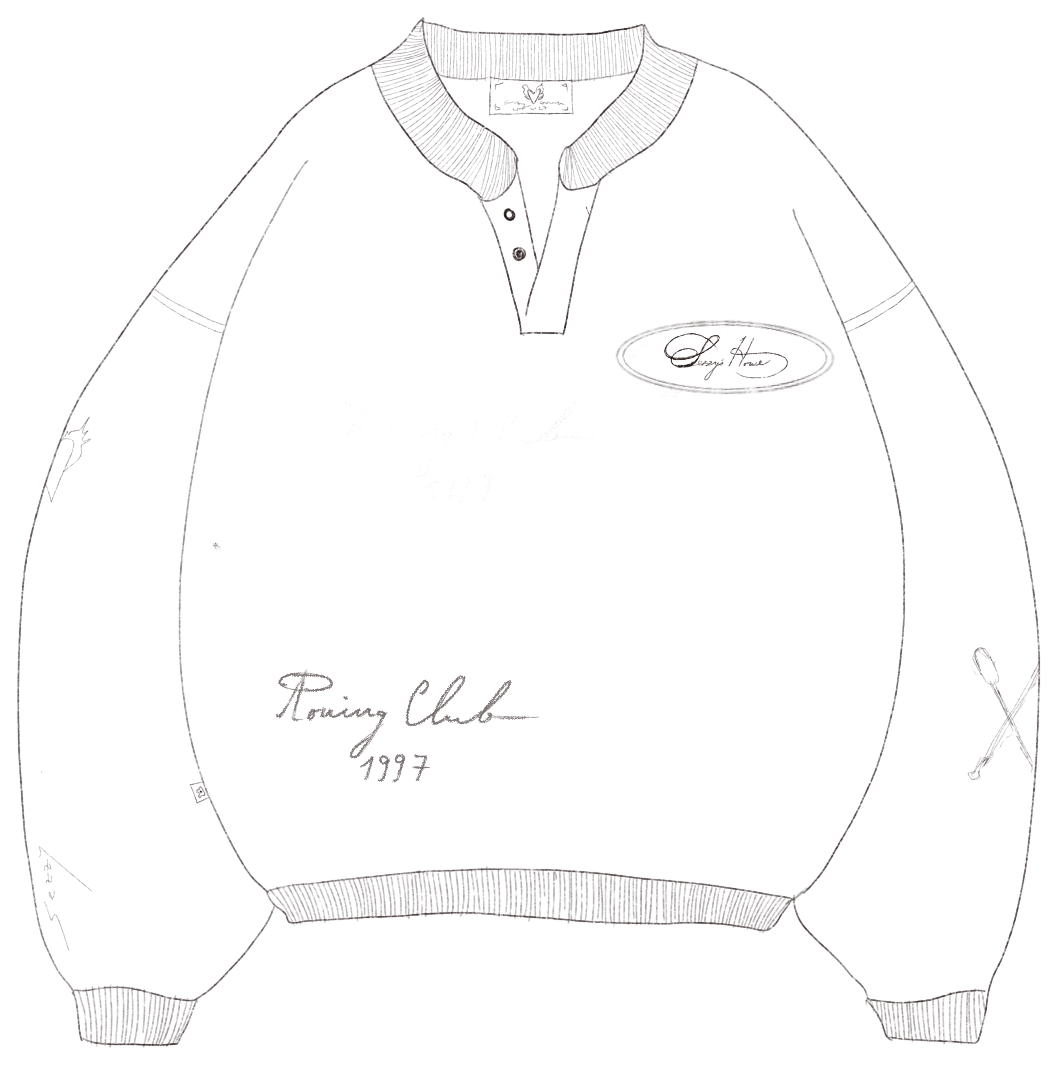 A Sezzy's House crewneck — Rowing Club, 1997