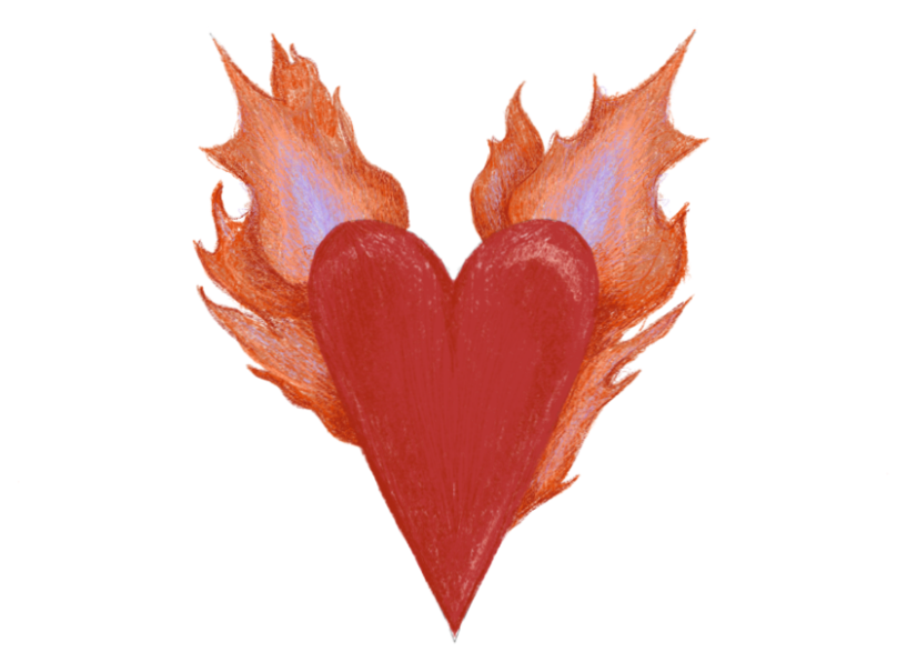 Sezzy's House — a heart wreathed in flame