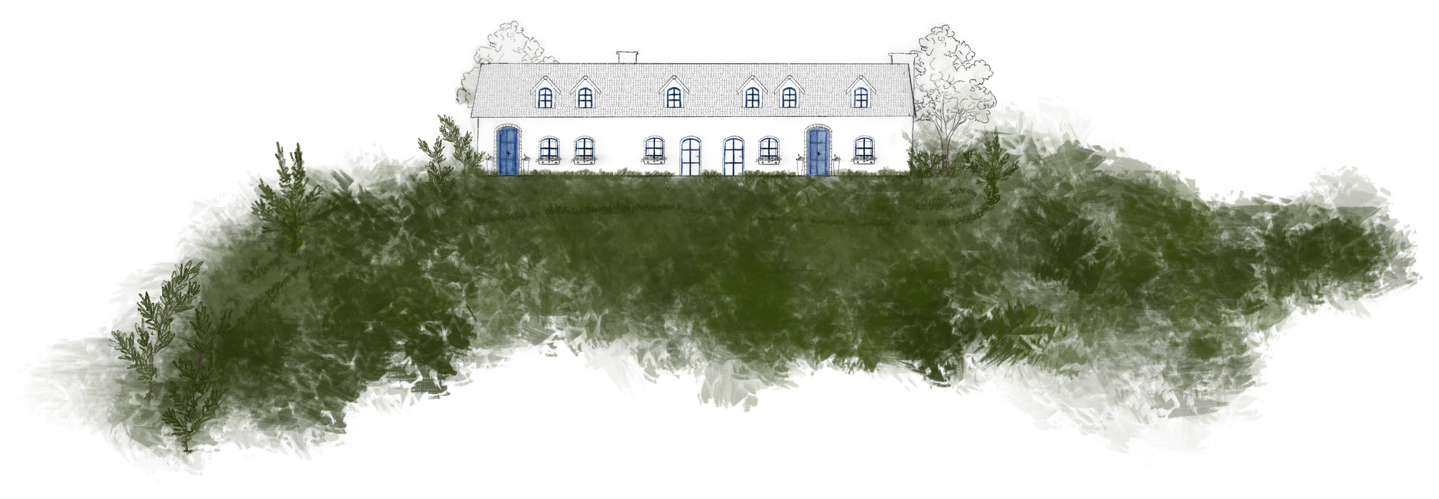 Sezzy's House at the edge of the trees